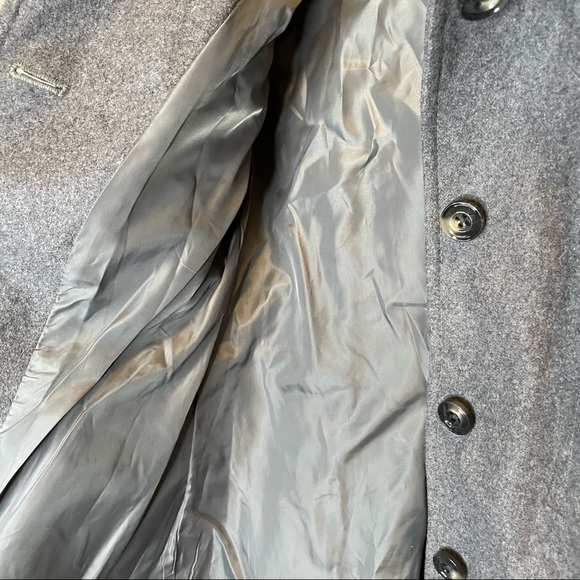 LONDON FOG Gray Wool Pea Coat Extra Small - Picture 5 of 7